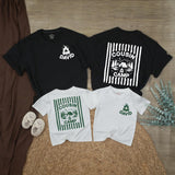Custom Cousin Camp Baby Romper with Forest Green Campfire Design, Soft Cotton Long Sleeve, Perfect for Family Reunions or Milestone Photos