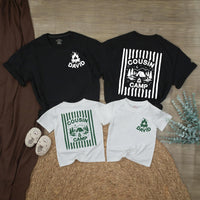 Custom Cousin Camp Baby Romper with Forest Green Campfire Design, Soft Cotton Long Sleeve, Perfect for Family Reunions or Milestone Photos