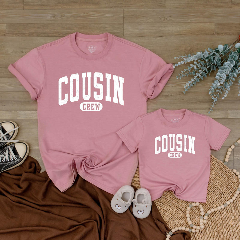 Personalized Cousin Crew Baby Romper with Custom Name Vintage Blue Design Toddler Outfit Family Reunion Gift Soft Comfortable Cotton
