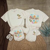 Personalized Cousin Crew Shirt with Summer Sandcastle Design Custom Name Toddler Baby Romper Family Beach Vacation Myrtle Beach 2026