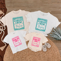 Personalized Cousin Crew Shirts for Baby, Toddler, and Kids - Matching Family Outfits with Custom Name, Soft Cotton for Reunions & Holidays