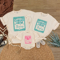 Personalized Cousin Crew Shirts for Baby, Toddler, and Kids - Matching Family Outfits with Custom Name, Soft Cotton for Reunions & Holidays