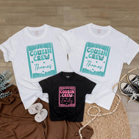Personalized Cousin Crew Shirts for Baby, Toddler, and Kids - Matching Family Outfits with Custom Name, Soft Cotton for Reunions & Holidays
