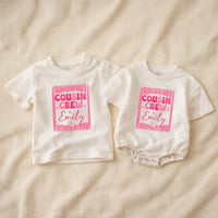 Personalized Cousin Crew Shirts for Baby, Toddler, and Kids - Matching Family Outfits with Custom Name, Soft Cotton for Reunions & Holidays