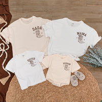 Personalized Cowboy Family Outfits with Hand-Drawn Boots Western Baby Boy Clothes Custom Name Matching Birthday or Holiday Cotton Set