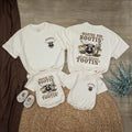 Personalized Dad and Son Western Shirts with Longhorn Design, Rootin Tootin Cowboy Baby Romper, Soft Cotton Baby Boy Clothes Gift