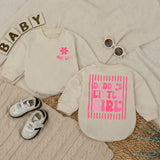 Personalized Daddy's Little Girl Baby Romper with Pink Floral Artwork, Custom Cotton Outfit for Baby Girl, Matching Family Clothes for Gifting