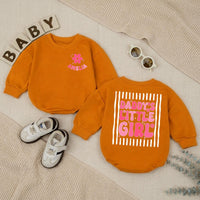 Personalized Daddy's Little Girl Baby Romper with Pink Floral Artwork, Custom Cotton Outfit for Baby Girl, Matching Family Clothes for Gifting