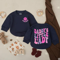 Personalized Daddy’s Little Lady Bubble Romper Baby Girl Outfit with Retro Floral Graphics Soft Cotton Daddy’s Girl Gift for Special Moments