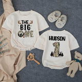 Personalized Deer Hunting 1st Birthday Outfit for Baby Boy and Matching Family Shirts, Soft Cotton Romper and Tees for Milestone Photos