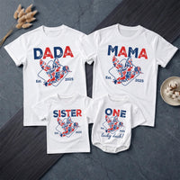 Personalized Duck Hunting Family Shirts, One Lucky Duck First Birthday American Boy Matching Family Outfits