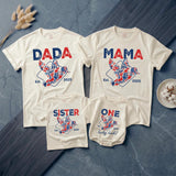 Personalized Duck Hunting Family Shirts, One Lucky Duck First Birthday American Boy Matching Family Outfits