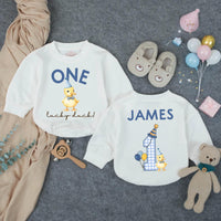 Personalized Duckling Birthday Romper for Baby Boy First Celebration Outfit James Custom Name Cotton Comfortable Soft Gift 1st Party