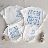 Personalized Family Beach Vacation Shirt with Name and Date Custom Summer Trip Tee Matching Outfit for Mom Dad Baby Beach Crew Design