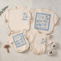 Personalized Family Beach Vacation Shirt with Name and Date Custom Summer Trip Tee Matching Outfit for Mom Dad Baby Beach Crew Design