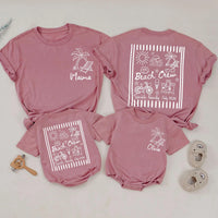 Personalized Family Beach Vacation Shirt with Name and Date Custom Summer Trip Tee Matching Outfit for Mom Dad Baby Beach Crew Design