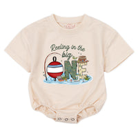 Personalized Family Fishing Shirts Custom 1st Birthday Outfit Reel Cool Mom Dad Tee Infant Reeling in the Big One Party Clothes Gift