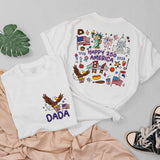 Personalized Family Matching Shirts USA 250th Anniversary Patriotic Design Dada Mama Baby Outfit Cartoon Bald Eagle American Flag Tee