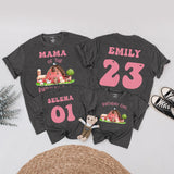 Personalized Farm Birthday Shirt for Family Matching with Custom Names Cute Animal Design for Girls Party Celebration