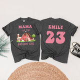 Personalized Farm Birthday Shirt for Family Matching with Custom Names Cute Animal Design for Girls Party Celebration