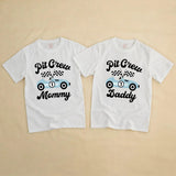 Personalized Fast One Pit Crew Birthday Shirt for Baby or Family, Light Blue Race Car Theme Outfit Perfect for First Speedway Party