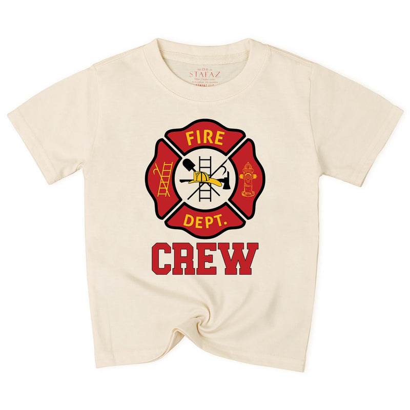 Personalized Fire Dept Crew Baby Bodysuit Set with Name, Matching Family Outfits for Newborns, Toddlers, Soft Cotton Firefighter Theme