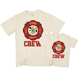 Personalized Fire Dept Crew Baby Bodysuit Set with Name, Matching Family Outfits for Newborns, Toddlers, Soft Cotton Firefighter Theme