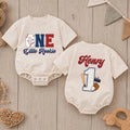 Personalized First Birthday Baseball Romper for Boys Custom One Little Rookie Cake Smash Outfit Soft Cotton Seasonal