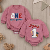 Personalized First Birthday Baseball Romper for Boys Custom One Little Rookie Cake Smash Outfit Soft Cotton Seasonal