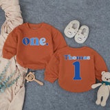 Personalized First Birthday Boy Romper with Blue One Design, Custom Name and Age Outfit for Cake Smash, Soft Cotton Baby Party Clothes