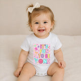 Personalized First Birthday Girl T-Shirt and Romper Set Custom It's Fun to Be One Cute Family Matching Outfits for Baby Toddler and Mom