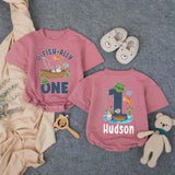 Personalized O-Fish-Ally One First Birthday Romper Baby Outfit, Fishing Theme Bodysuit for Toddler Boys, Soft Cotton Celebration Clothes