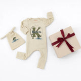 Personalized Fishing Baby Bodysuit & Hat Set with Custom Name, Soft Cotton Outfit for Baby Boys, Perfect for Newborn Gifts & Milestone Photos
