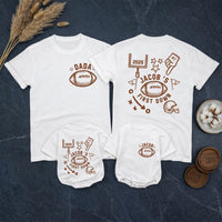 Personalized Football First Birthday Outfit for Boys Custom Family Matching Shirts Comfortable Cake Smash Party Clothes