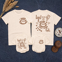 Personalized Football First Birthday Outfit for Boys Custom Family Matching Shirts Comfortable Cake Smash Party Clothes
