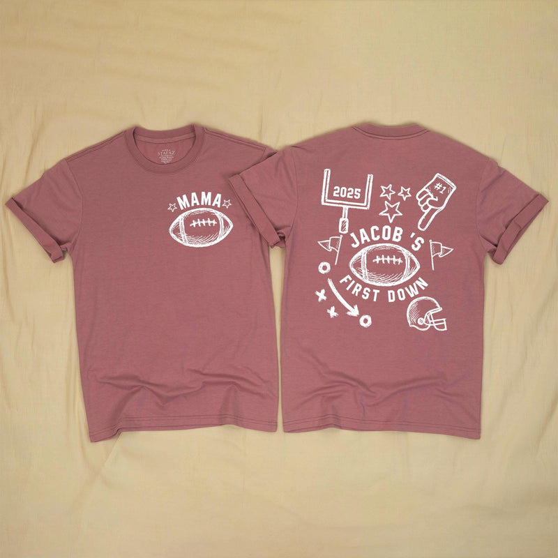 Personalized Football First Birthday Outfit for Boys Custom Family Matching Shirts Comfortable Cake Smash Party Clothes
