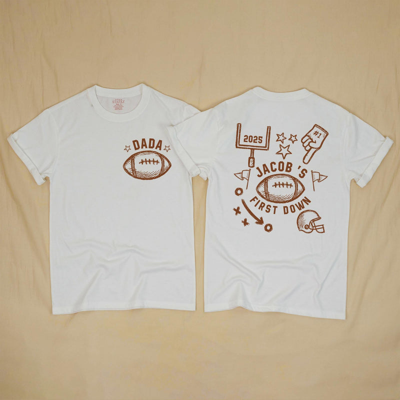 Personalized Football First Birthday Outfit for Boys Custom Family Matching Shirts Comfortable Cake Smash Party Clothes