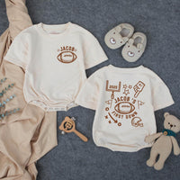 Personalized Football First Birthday Outfit for Boys Custom Family Matching Shirts Comfortable Cake Smash Party Clothes