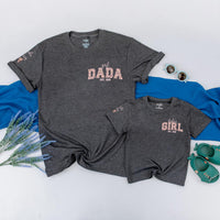 Personalized Girl Dada and Dada's Girl Matching Shirts Est. 2026 Custom Father Daughter Outfit First Father’s Day Gift Trendy Leopard Print