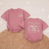 Personalized Golf Baby Romper New To The Club Outfit for Boys Custom Name Forest Green Design Baby Shower Gift Coming Home Clothes
