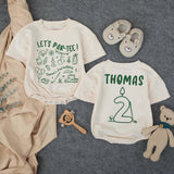Personalized Golf Birthday Shirt Let's Par-Tee with Name and Age Candle Graphic for Toddler Boy 2nd Birthday Party Outfit Soft Cotton Design