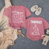 Personalized Golf Birthday Shirt Let's Par-Tee with Name and Age Candle Graphic for Toddler Boy 2nd Birthday Party Outfit Soft Cotton Design