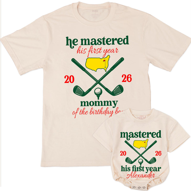 Personalized Golf First Birthday Matching Family Shirts Custom Alexander Outfit Mommy Daddy Sibling Tees Infant Romper 2026 Design