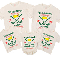 Personalized Golf First Birthday Matching Family Shirts Custom Alexander Outfit Mommy Daddy Sibling Tees Infant Romper 2026 Design