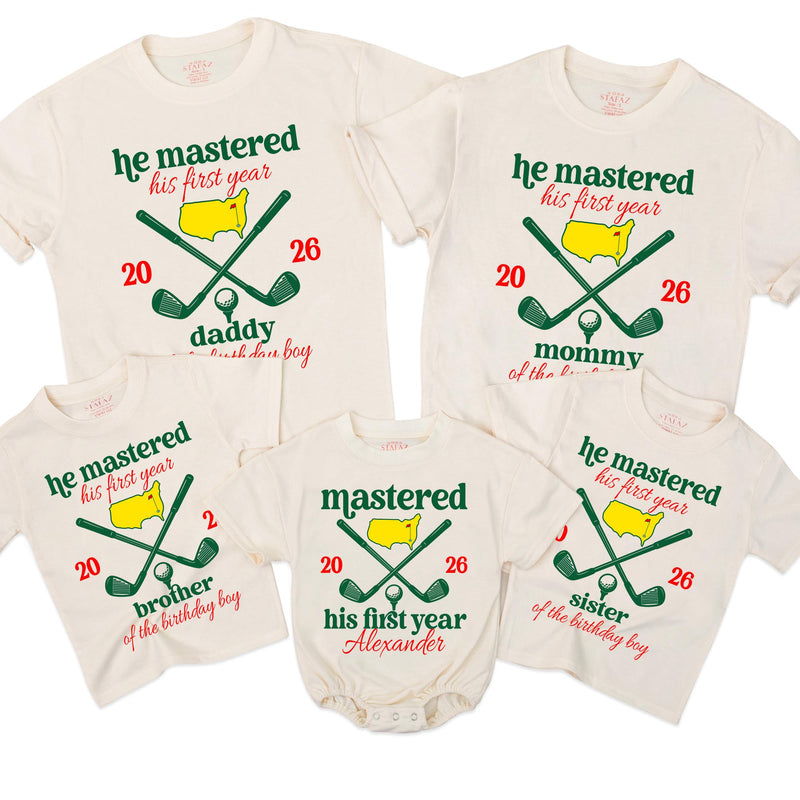 Personalized Golf First Birthday Matching Family Shirts Custom Alexander Outfit Mommy Daddy Sibling Tees Infant Romper 2026 Design