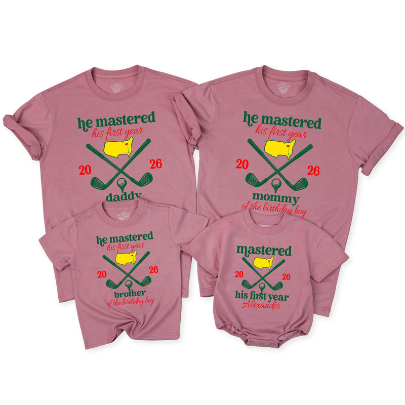 Personalized Golf First Birthday Matching Family Shirts Custom Alexander Outfit Mommy Daddy Sibling Tees Infant Romper 2026 Design