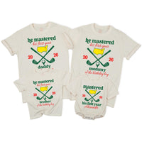 Personalized Golf First Birthday Matching Family Shirts Custom Alexander Outfit Mommy Daddy Sibling Tees Infant Romper 2026 Design