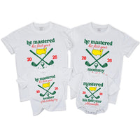 Personalized Golf First Birthday Matching Family Shirts Custom Alexander Outfit Mommy Daddy Sibling Tees Infant Romper 2026 Design