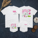 Personalized Golf First Birthday Shirts for Family Hole in One Matching Outfits Pink and Green 1st Birthday Girl Party Clothes