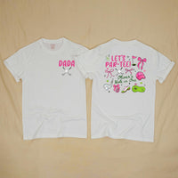 Personalized Golf First Birthday Shirts for Family Hole in One Matching Outfits Pink and Green 1st Birthday Girl Party Clothes